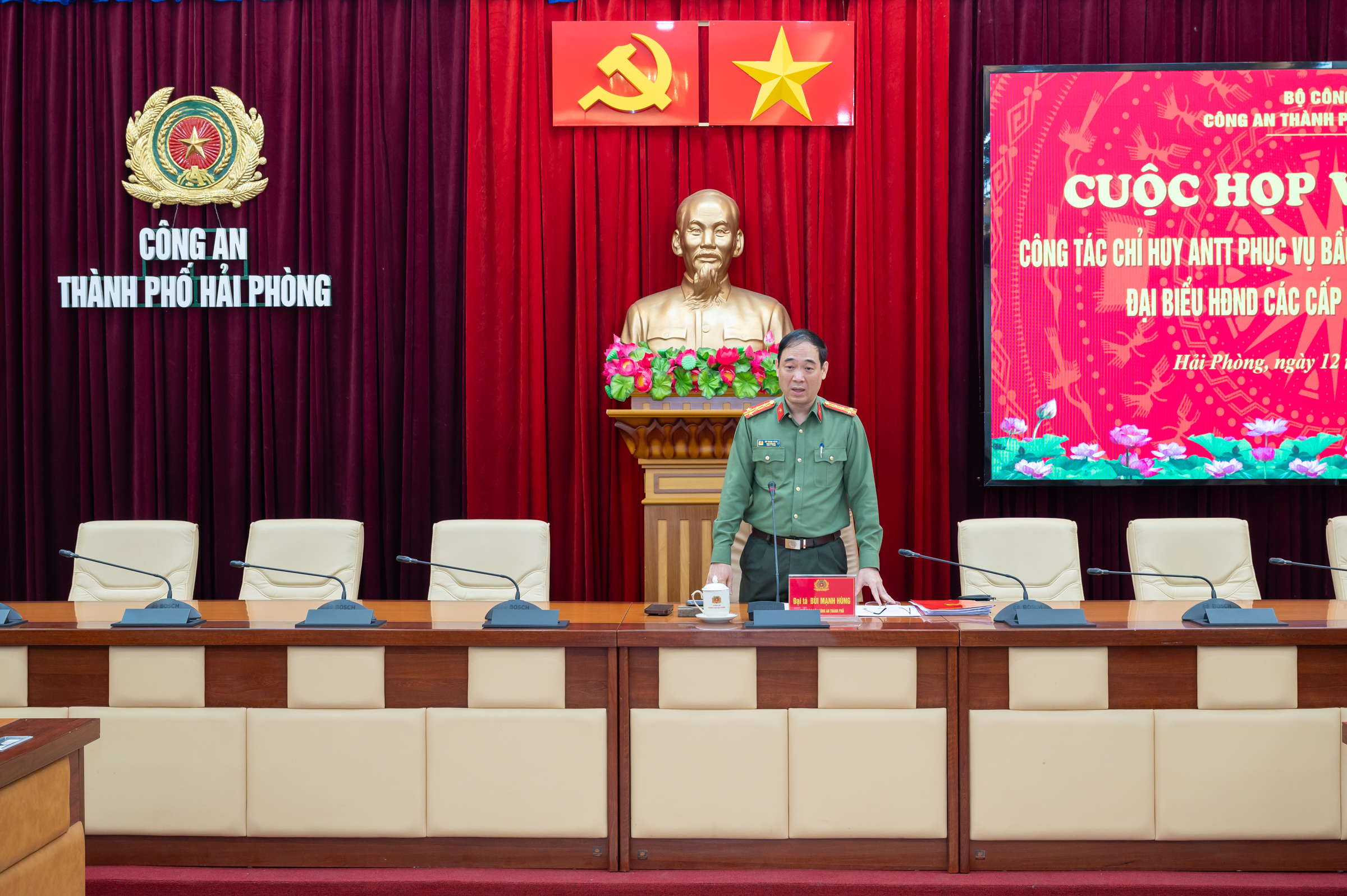 Công an thành phố triển khai vận hành công tác chỉ huy bảo đảm ANTT phục vụ bầu cử đại biểu Quốc hội khóa XVI, đại biểu HĐND các cấp, nhiệm kỳ 2026 - 2031